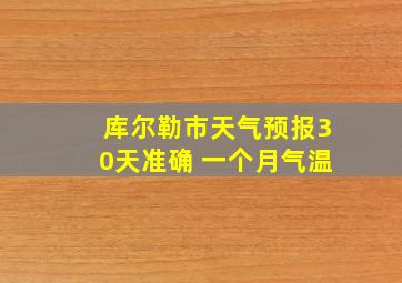 库尔勒市天气预报30天准确 一个月气温